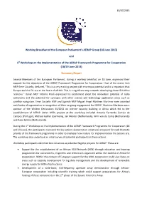 Summary Report on AERAP Events on 18 and 19 June