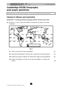 Cambridge IGCSE Geography Past Paper Questions