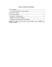 Chapter 24 Physical Pendulum