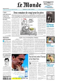 LE MONDE/PAGES&lt;UNE&gt;