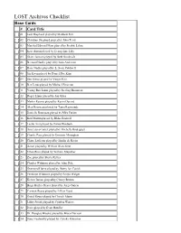 LOST Archives Checklist