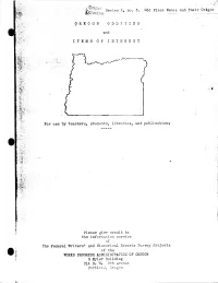Oregon Oddities Items of Interest