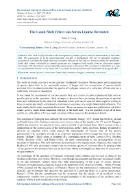 The Lamb Shift Effect (On Series Limits) Revisited