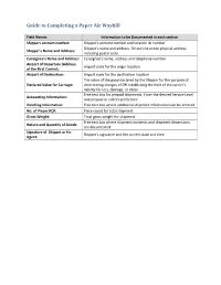 Universal Air Waybill