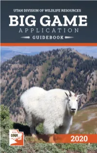 2020 | Utah Big Game Application Guidebook