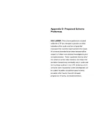 Borehamwood and Elstree UTP Appendix D