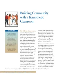Building Community with a Kinesthetic Classroom