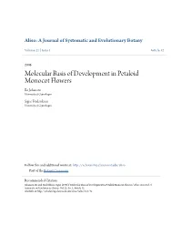 Molecular Basis of Development in Petaloid Monocot Flowers Bo Johansen University of Copenhagen