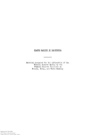 Branch Banking in California 67 Chapter VI Mergers and Consolidations 70 Procedure of Mr