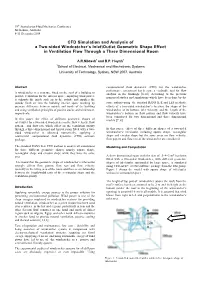 CFD Simulation and Analysis of a Two-Sided Windcatcher's Inlet\Outlet