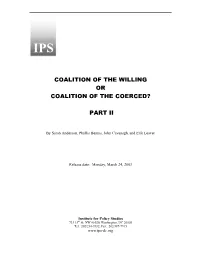 Coalition of the Willing Or Coalition of the Coerced?