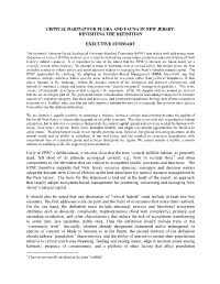 Critical Habitat for Flora and Fauna in New Jersey: Revisiting the Definition