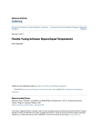 Flexible Tuning Software: Beyond Equal Temperament
