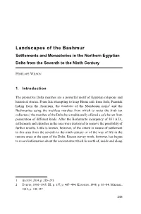 Landscapes of the Bashmur Settlements and Monasteries in the Northern Egyptian Delta from the Seventh to the Ninth Century