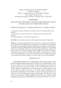 Mullets and the Impact of the Environmental Status of Burgas Bay on Their Populations