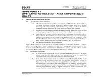 Appendix 11 Bye-Laws to Rule 50 – Fisa Advertising Rules