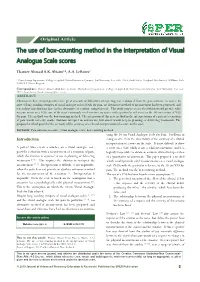 The Use of Box-Counting Method in the Interpretation of Visual Analogue Scale Scores