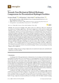 Towards Non-Mechanical Hybrid Hydrogen Compression for Decentralized Hydrogen Facilities