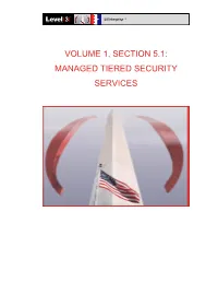 Volume 1, Section 5.1: Managed Tiered Security