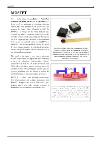 Mosfet 1 Mosfet