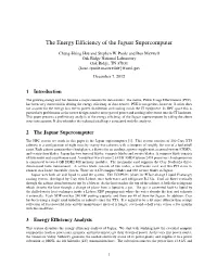 The Energy Efficiency of the Jaguar Supercomputer