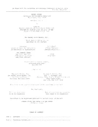 As Filed with the Securities and Exchange Commission on May 14, 2001 File No