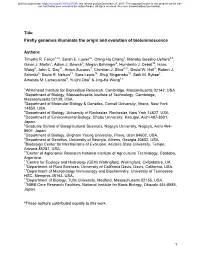 Firefly Genomes Illuminate the Origin and Evolution of Bioluminescence
