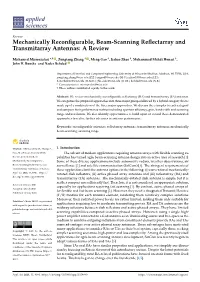 Mechanically Reconfigurable, Beam-Scanning