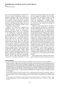 Schenkerian Analysis and Occam's Razor
