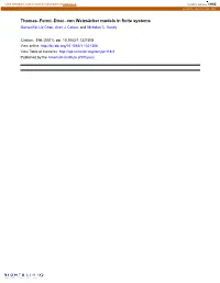 Thomas–Fermi–Dirac–Von Weizsäcker Models in Finite Systems Garnet Kin-Lic Chan, Aron J