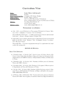Curriculum Vitæ