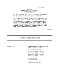 Factum of the Applicants