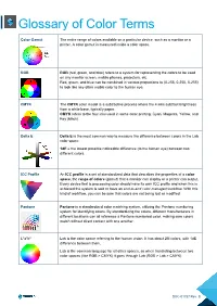 Glossary of Color Terms