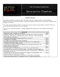 Interactive Timeline