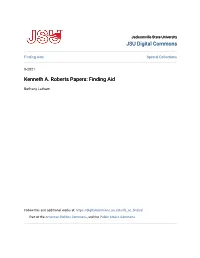 Kenneth A. Roberts Papers: Finding Aid