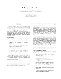 Mach: a System Software Kernel Abstract