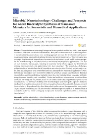 Microbial Nanotechnology: Challenges and Prospects for Green Biocatalytic Synthesis of Nanoscale Materials for Sensoristic and Biomedical Applications