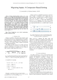 Migrating Inputs: a Comparator Based Sorting