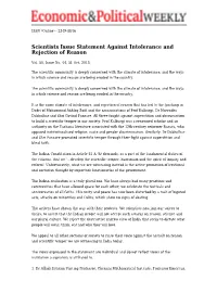 Scientists Issue Statement Against Intolerance and Rejection of Reason