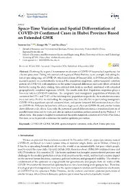 Space-Time Variation and Spatial Differentiation of COVID-19