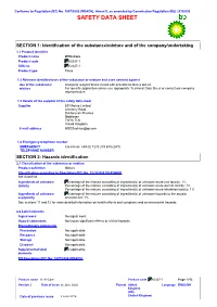 WTR-Core Product Code SMI2337-1 SDS No