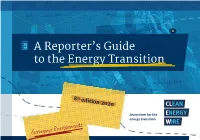 A Reporter's Guide to the Energy Transition