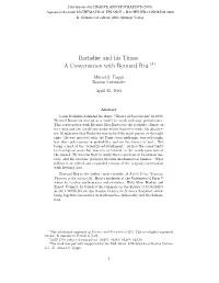 Bachelier and His Times: a Conversation with Bernard Bru ∗†‡