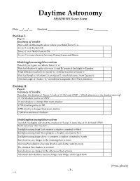 DTA Scoring Form