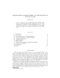 Introduction to Hodge Theory Via the Example of Elliptic Curves
