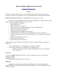 Pharo Morphic Application Framework