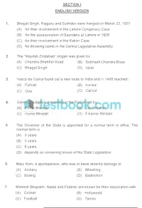 SECTION I 1. Bhagat Singh, Rajguru and Sukhdev Were