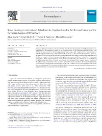 Shear Heating in Extensional Detachments: Implications for the Thermal History of the Devonian Basins of W Norway