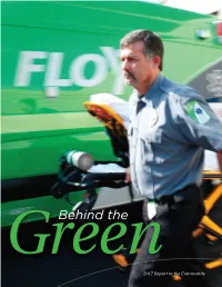 Behind the 2017 Report to the Community Welcome Behind the Green