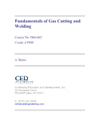Fundamentals of Gas Cutting and Welding